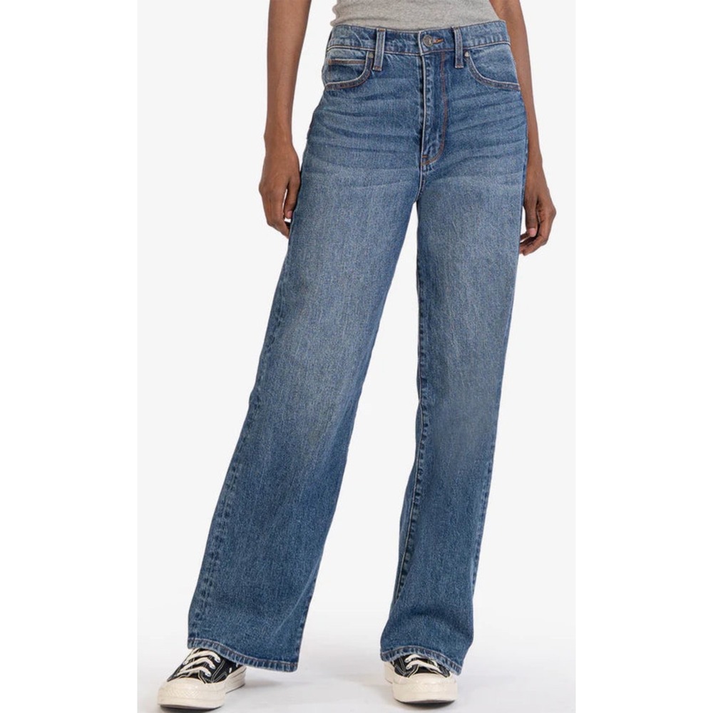 Kut from the Kloth Sienna High Rise Wide Leg Jeans Blue 18W‎ New With Tags